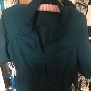 Limited Teal Cargo Dress